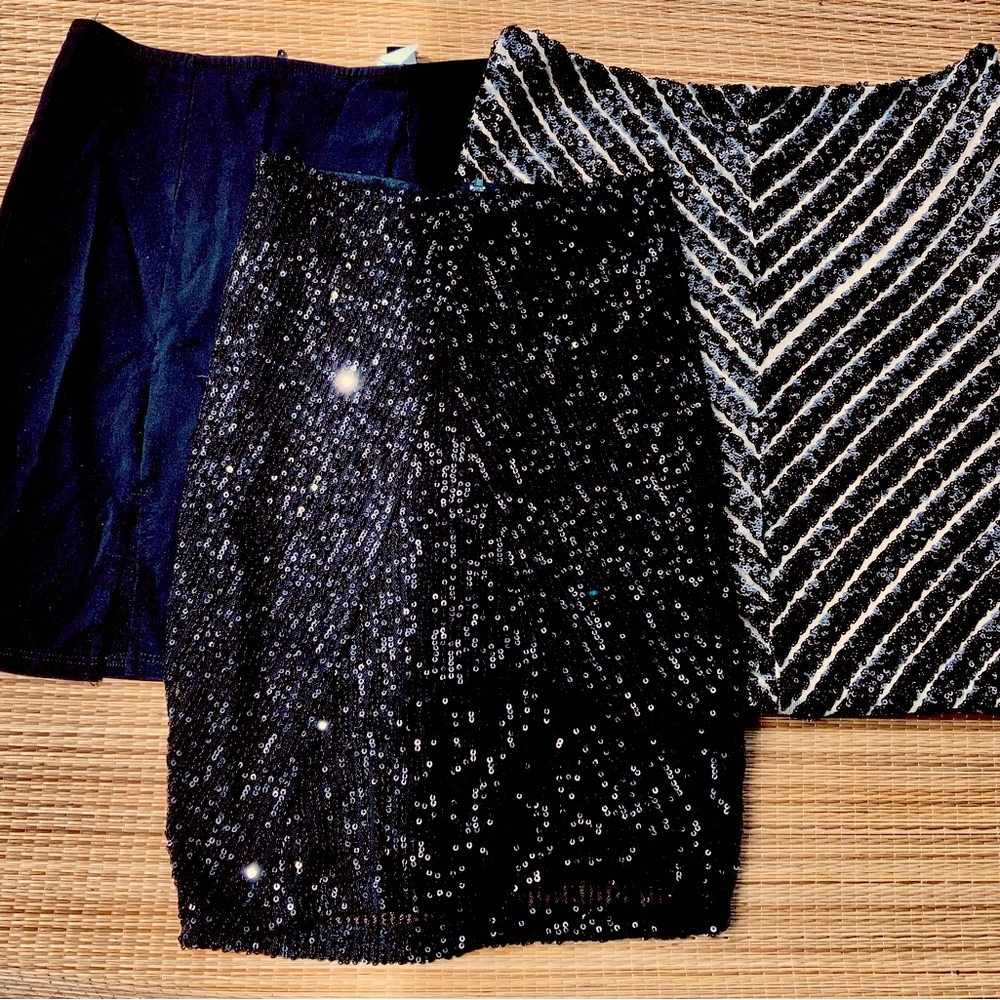 Lot of six (6) various labels short mini skirts